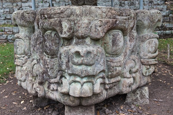 Sacrificial stone at Stele D