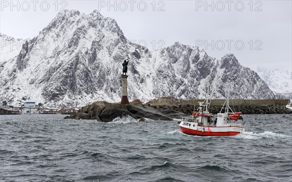 Waving fisherman's woman