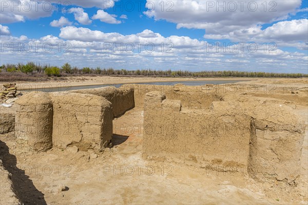 Saray-Juek ancient settlement on the Ural river