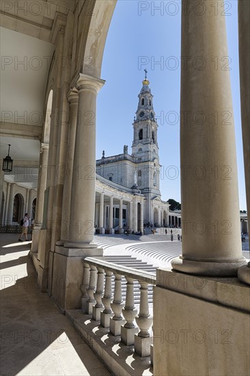 View through arcades of the Basilica of Our Lady of the Rosary