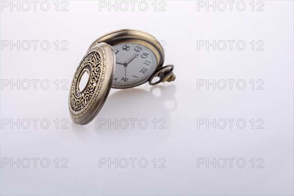 Mechanical retro styled pocket watch in view
