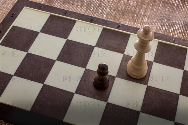 Chess board with chess pieces on it