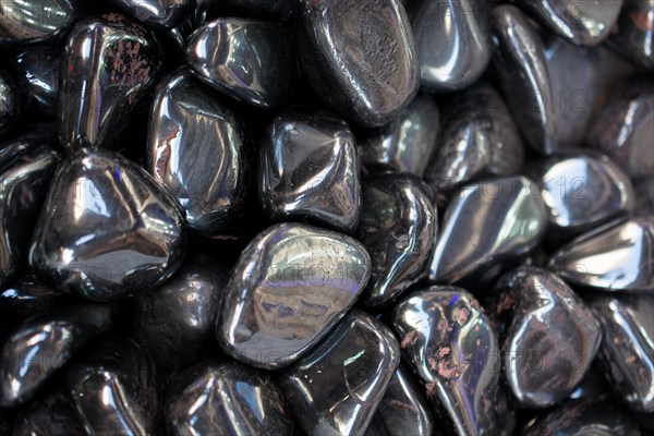 Set of natural mineral gemstones of a certain type