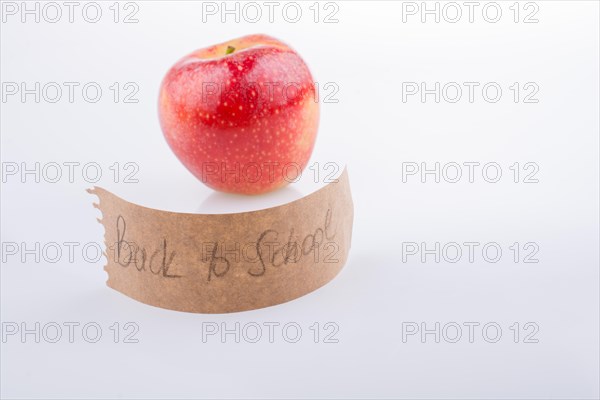 Back to school theme with a red apple