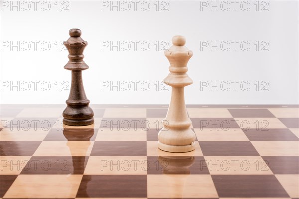 Chess board with chess pieces on it