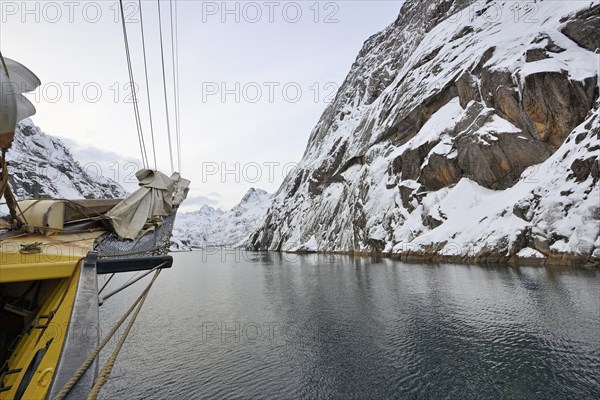 Entering the Trollfjord with the Noorderlicht