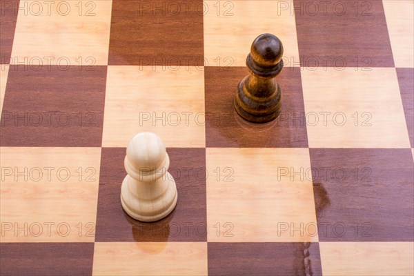 Chess board with chess pieces on it