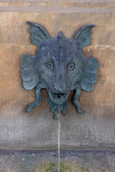 Figure at the historic trough fountain