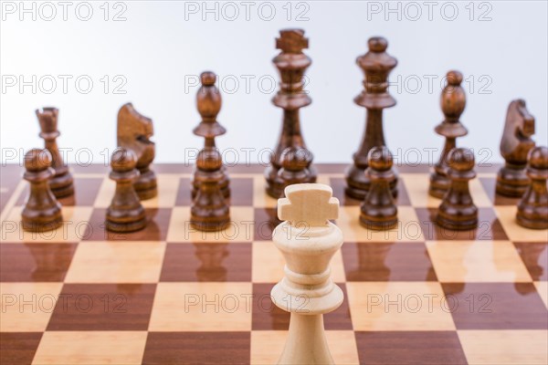 Chess board with chess pieces on it