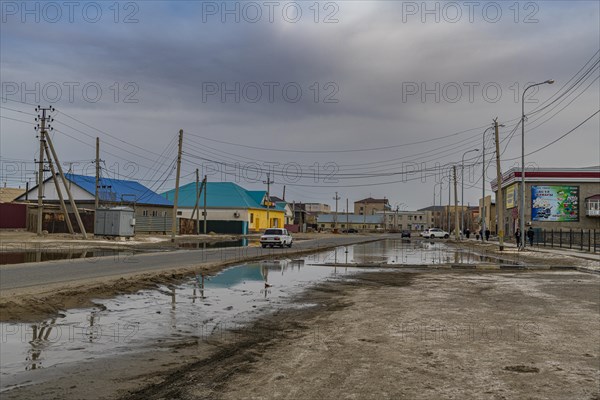 Run down streets in Aralsk