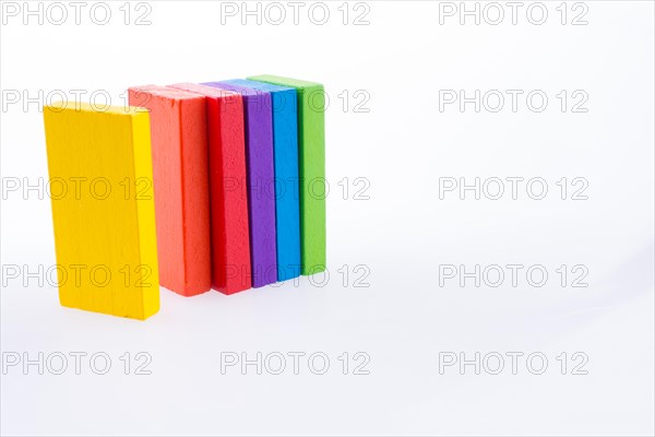 Color dominoes on a white background