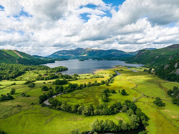 Derwent Water from a drone