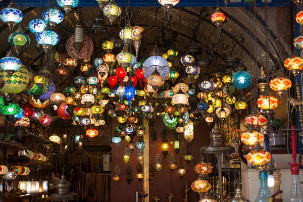 Mosaic Ottoman lamps from Grand Bazaar in Istanbul