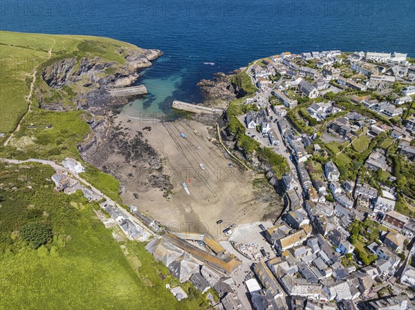 Aerial view of Port Isaac