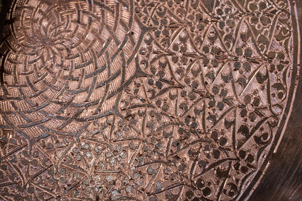 Example of Ottoman art patterns applied on metals