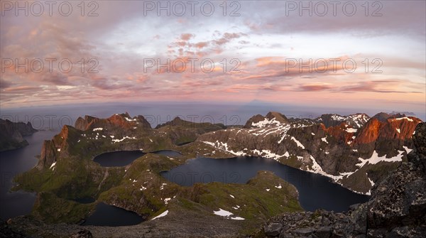 View over mountain tops and sea