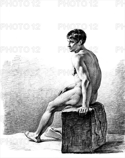 Man sitting naked
