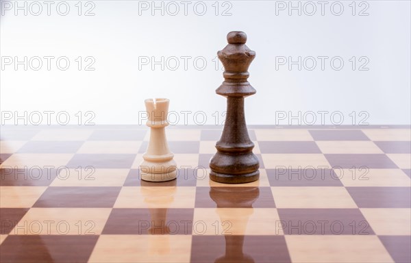 Chess board with chess pieces on it