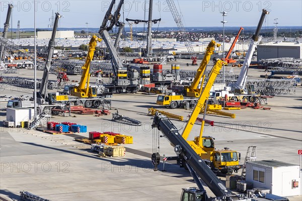 Construction machinery at Liebherr plant