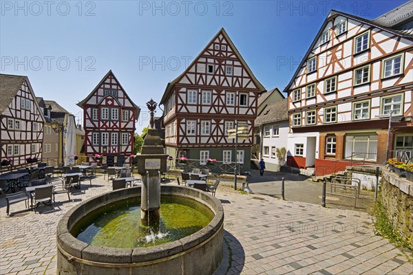 Half-timbered houses on Kornmarkt in the historic old town