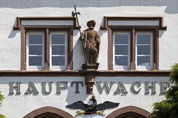 Main guard in late classicism style at the Domplatz in the historic old town