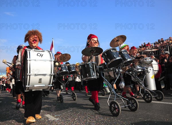 Music band at the street parade in Menton