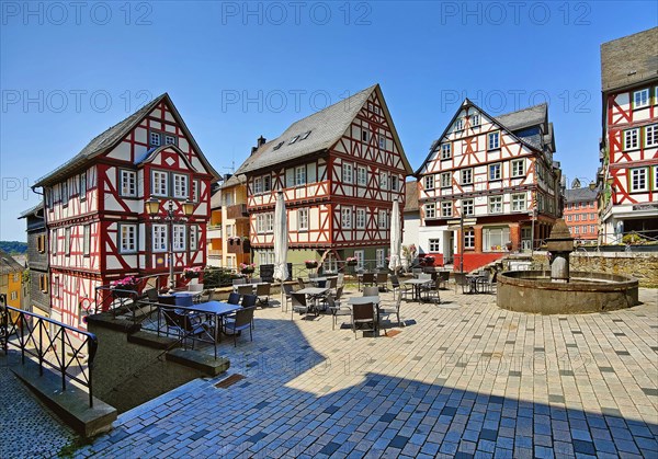 Half-timbered houses on Kornmarkt in the historic old town