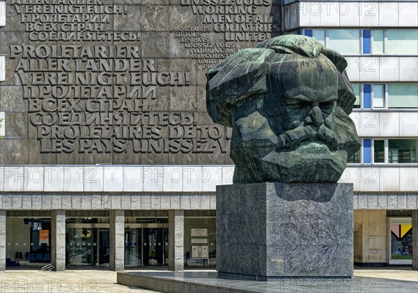 Karl Marx Monument after a design by the Soviet artist Lew Kerbel