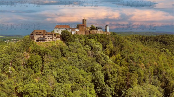 On the left Wartburg Gasthof. Hotel