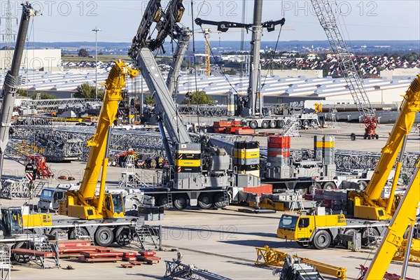 Construction machinery at Liebherr plant