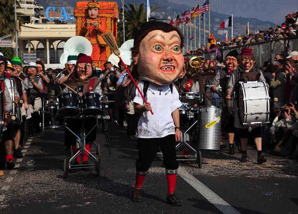 Music band at the street parade in Menton