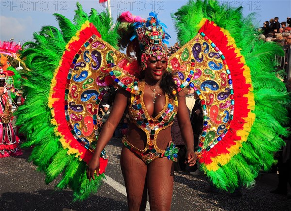 Dancers in the street parade in Menton