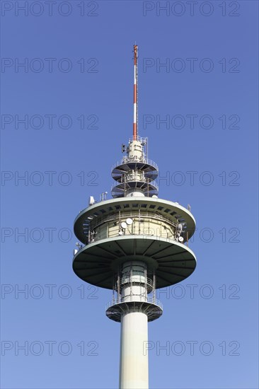 Television tower against a blue sky