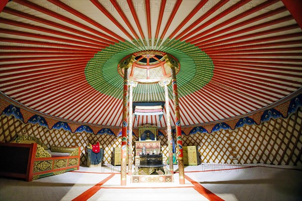 View into a Mongolian yurt