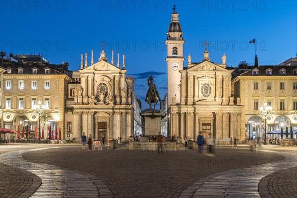 Piazza San Carlo with the churches of San Carlo and Santa Cristina