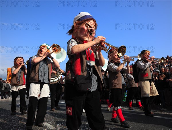 Music band at the street parade in Menton