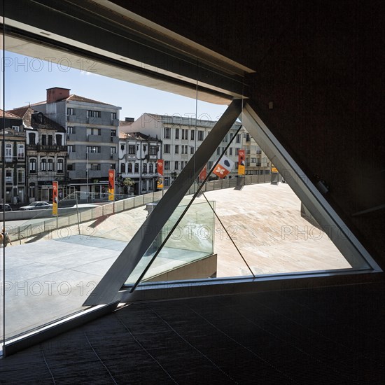 Triangular window in the Casa da Musica concert hall