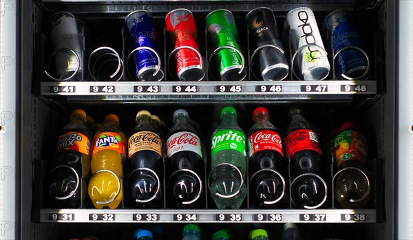 Vending machine for soda