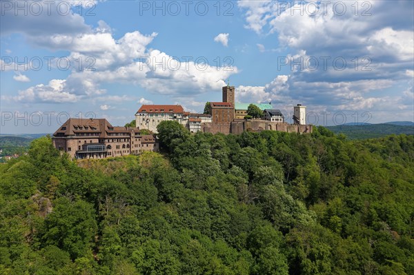 On the left Wartburg Gasthof. Hotel