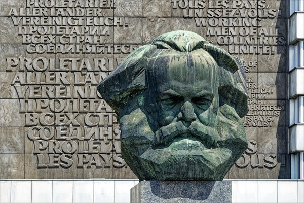 Karl Marx Monument after a design by the Soviet artist Lew Kerbel