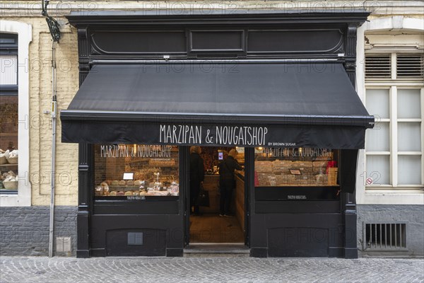 Sweet shop in the old town of Bruges