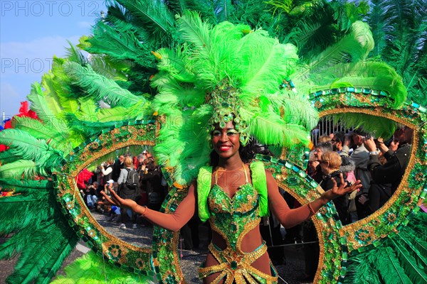 Dancers in the street parade in Menton