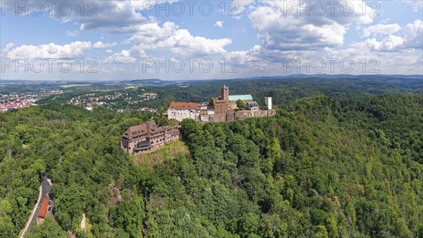 On the left Wartburg Gasthof. Hotel