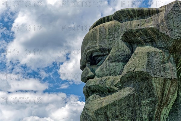 Karl Marx Monument after a design by the Soviet artist Lew Kerbel