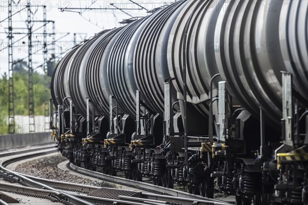 Goods train with tank wagon