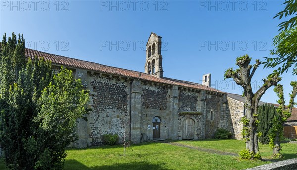 Esteil village. Church Saint Jean. Livradois-Forez Regional Nature Park. Puy de Dome department. Auvergne-Rhone-Alpes. France