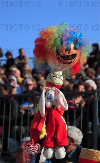 Fantasy figures in the street parade in Menton