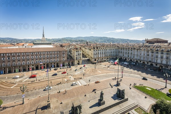 View from Palazzo Madama to Piazza Castello and the Mole Antonelliana