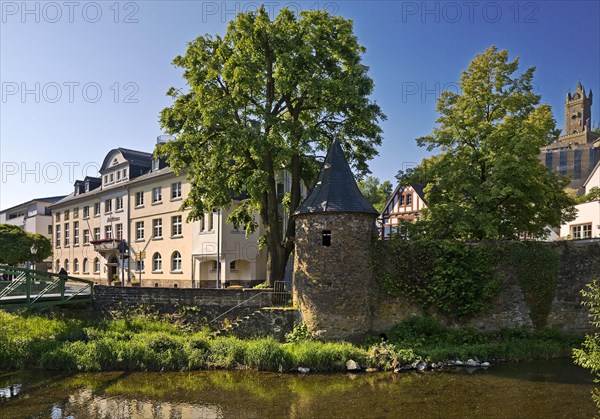 The river Lahn with the town hall