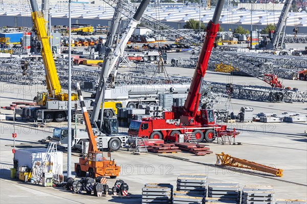 Construction machinery at Liebherr plant